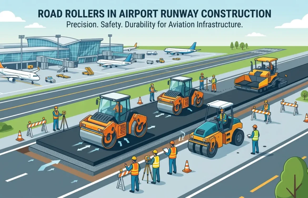 Why Road Rollers in Airport Runway Construction Are Critical
