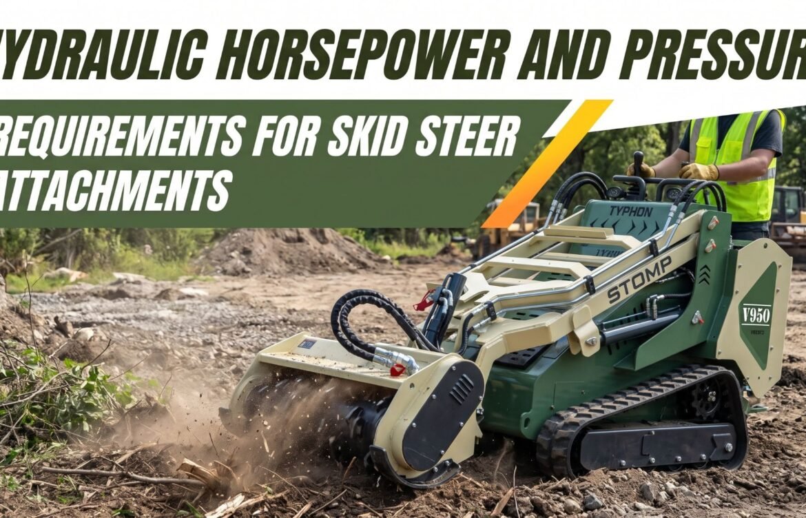 Hydraulic Horsepower and Pressure Requirements for Skid Steer Attachments